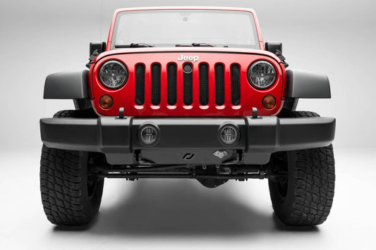 T-REX Grilles 46482 Black Mild Steel Small Mesh Grille Fits 2007-2018 Jeep Wrangler JK Wrangler JKU