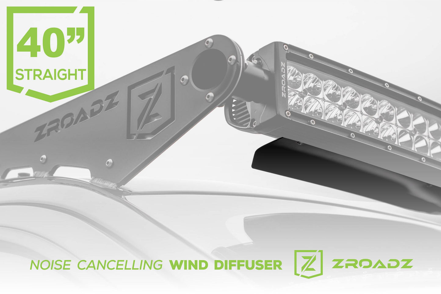 ZROADZ Z330040S Black Aluminum Noise Cancelling Wind Diffuser  