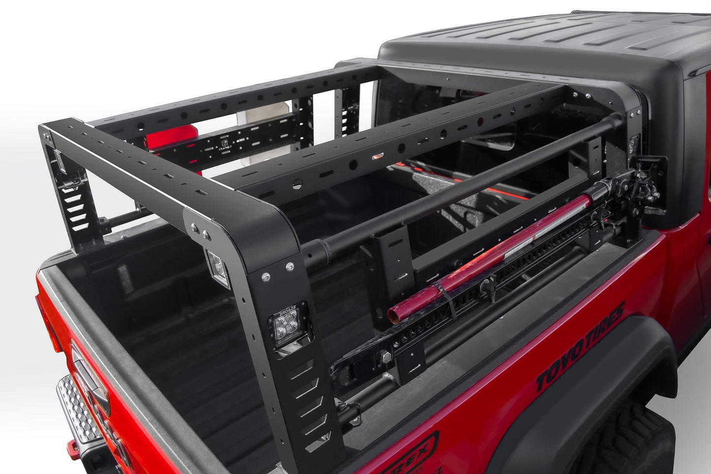 ZROADZ Z834101 Black Mild Steel Aluminum Access Overland Rack Fits 2019-2023 Jeep Gladiator