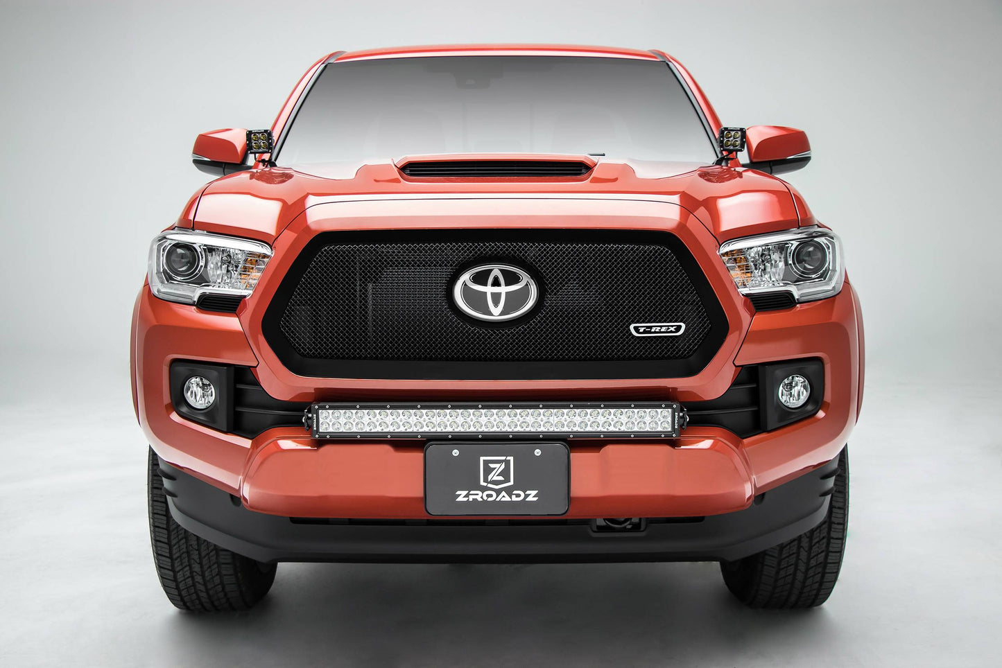 T-REX Grilles 51951 Black Mild Steel Small Mesh Grille Fits 2018-2023 Toyota Tacoma