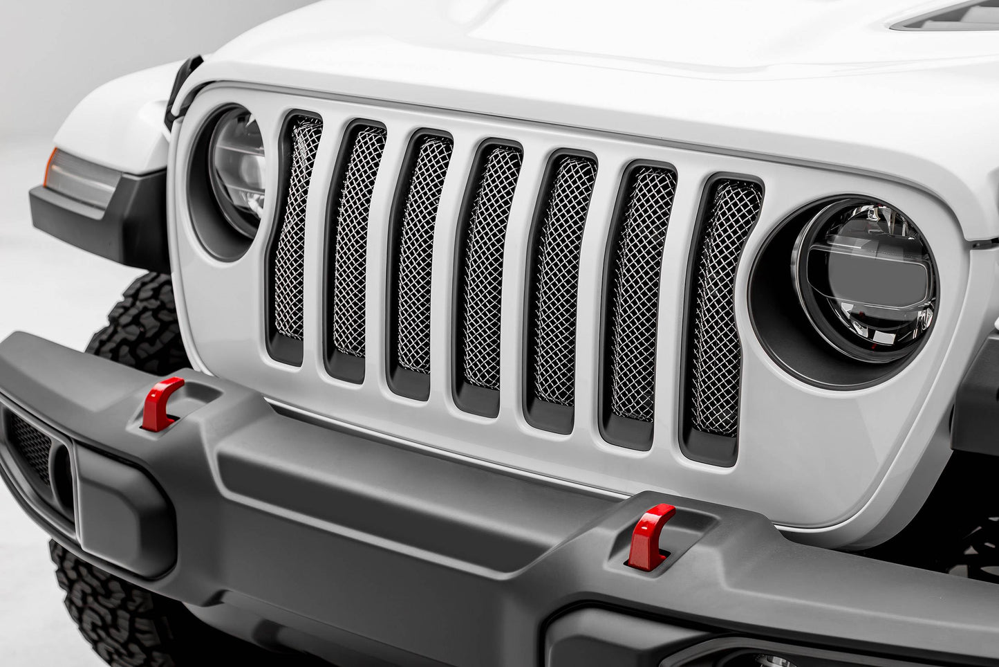 T-REX Grilles 44493 Polished Stainless Steel Small Mesh Grille Fits 2020-2023 Jeep Gladiator Overland Gladiator Rubicon