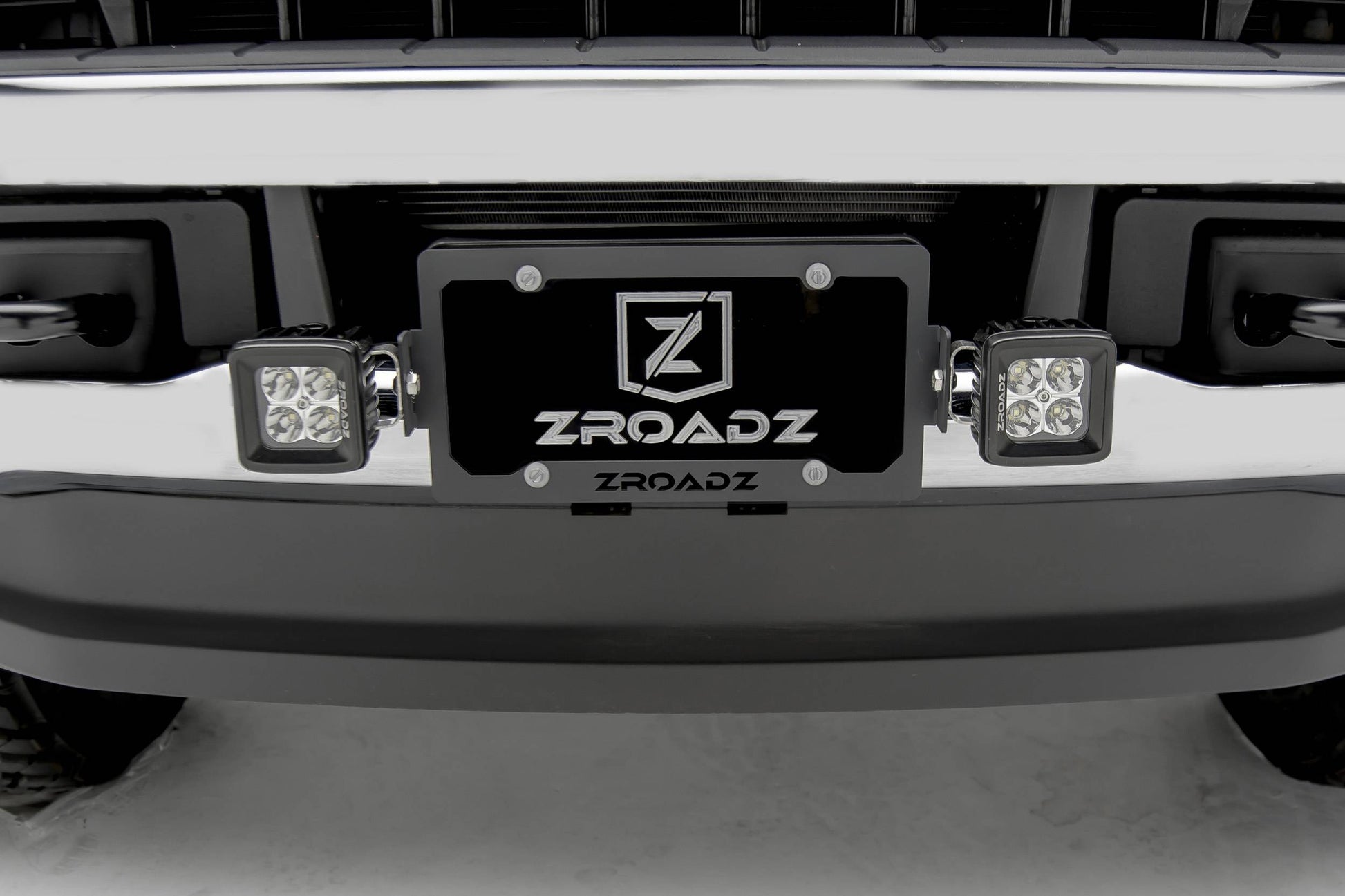 ZROADZ Z310005-KIT Black Mild Steel  License Plate Frame LED Kit Fits 2015-2020 Chevrolet Colorado