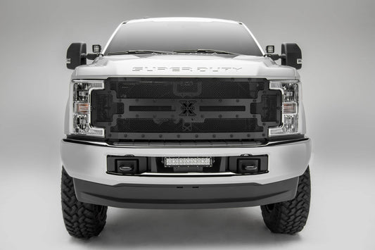 T-REX Grilles 6715371-BR Black Mild Steel Small Mesh Grille Fits 2017-2019 Ford F-250 F-350 F-450 F-550