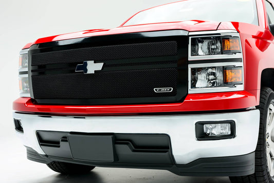 T-REX Grilles 51118 Black Mild Steel Small Mesh Grille Fits 2014-2015 Chevrolet Silverado 1500