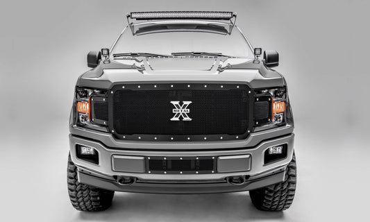 T-REX Grilles 6715711 Black Mild Steel Small Mesh Grille Fits 2018-2020 Ford F-150