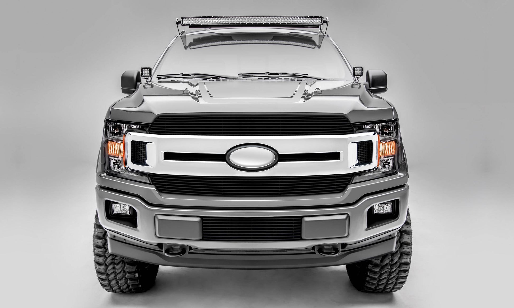 T-REX Grilles 20571B Black Aluminum Horizontal Grille Fits 2018-2020 Ford F-150 XLT F-150 Lariat