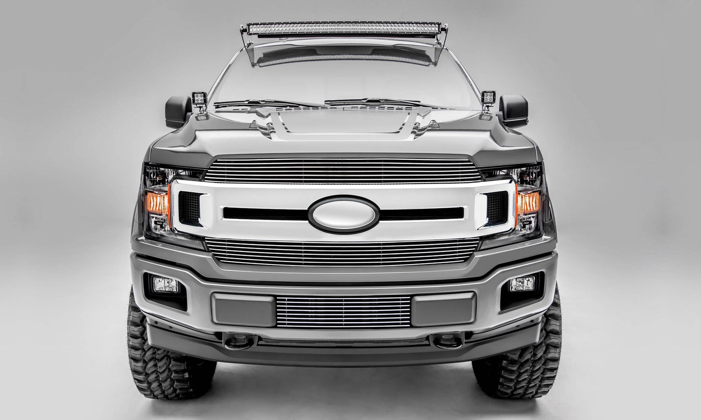 T-REX Grilles 20571 Polished Aluminum Horizontal Grille Fits 2018-2020 Ford F-150 XLT F-150 Lariat