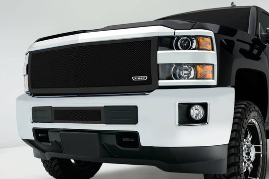 T-REX Grilles 51123 Black Mild Steel Small Mesh Grille Fits 2015-2019 Chevrolet Silverado 2500