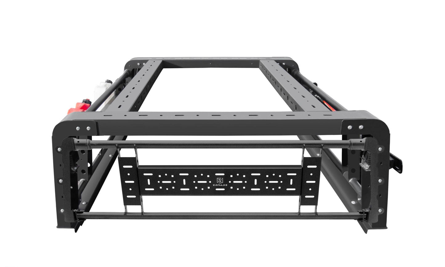 ZROADZ Z834201 Black Mild Steel Aluminum Access Overland Rack Fits 2019-2023 Jeep Gladiator