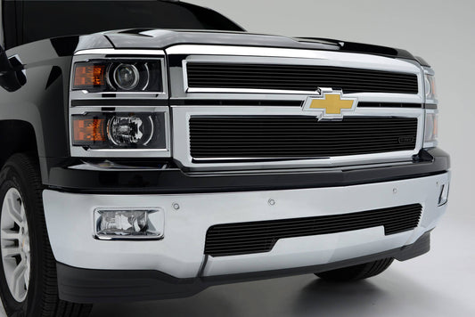 T-REX Grilles 21117B Black Aluminum Horizontal Grille Fits 2014-2015 Chevrolet Silverado 1500 LT Silverado 1500 LTZ
