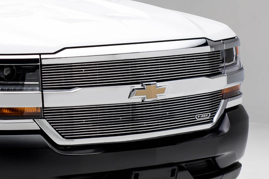 T-REX Grilles 6211270 Polished Aluminum Horizontal Grille Fits 2016-2018 Chevrolet Silverado 1500