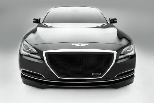 T-REX Grilles 51499 Black Mild Steel Small Mesh Grille Fits 2015-2015 Hyundai Genesis Sedan