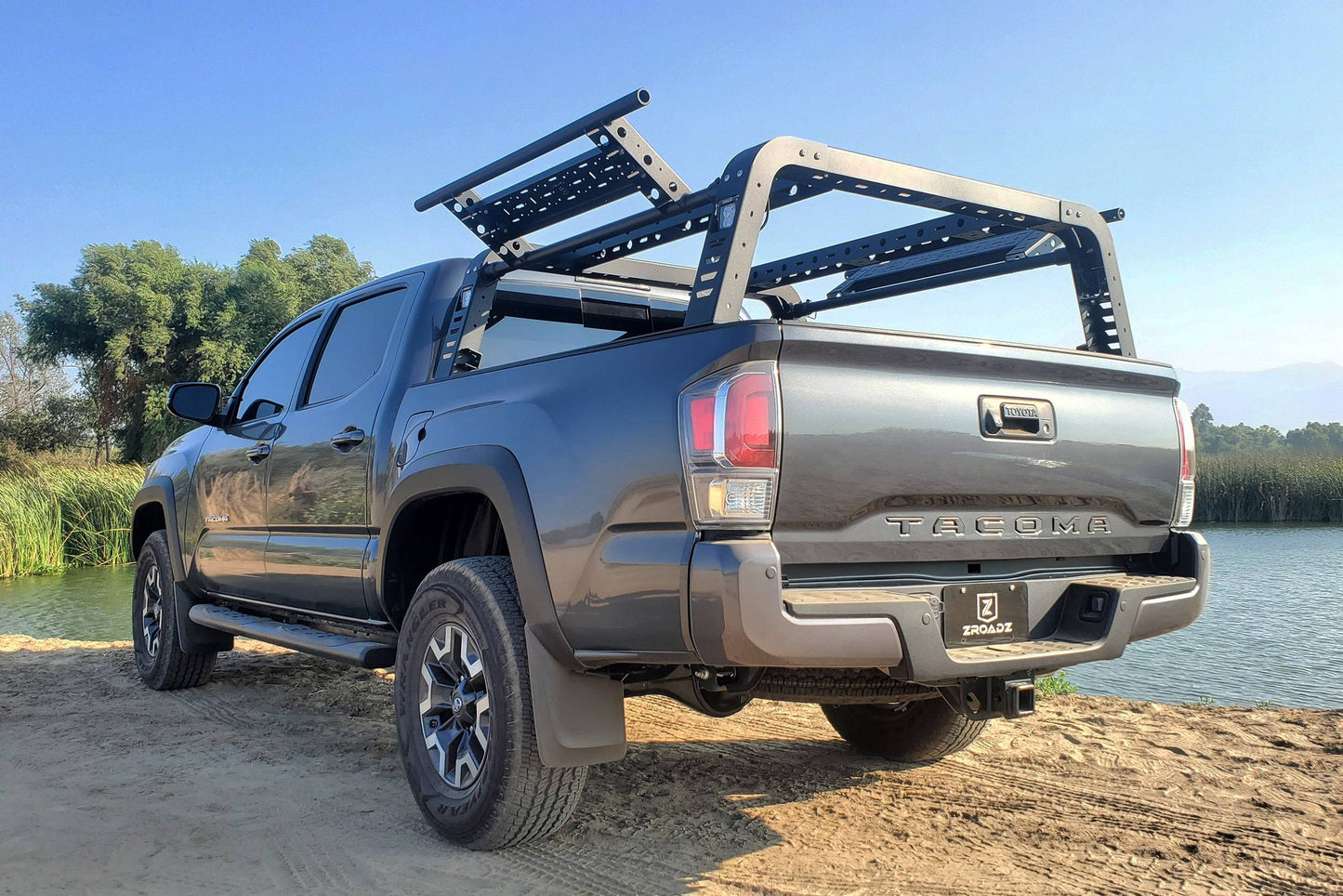 ZROADZ Z839101 Black Mild Steel Aluminum Overland Access Rack Fits 2016-2023 Toyota Tacoma