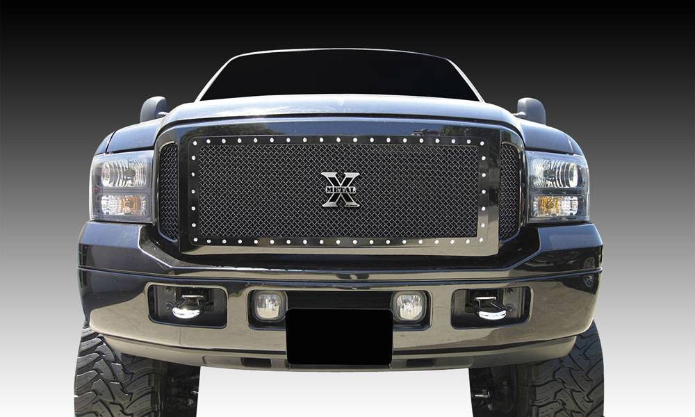 T-REX Grilles 6715611 Black Mild Steel Small Mesh Grille Fits 2005-2007 Ford Excursion