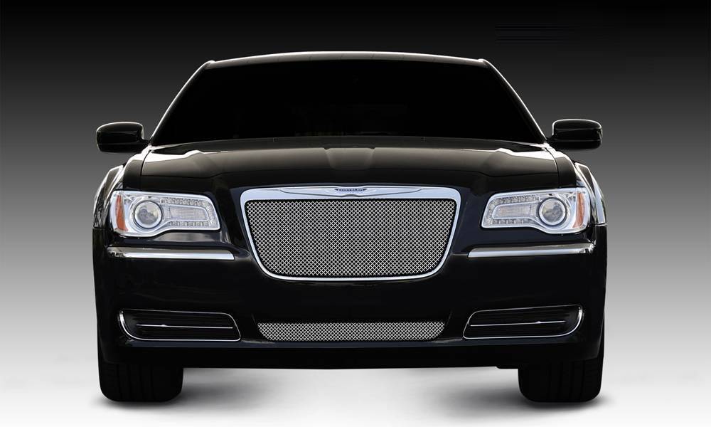 T-REX Grilles 44433 Chrome Stainless Steel Small Mesh Grille Fits 2011-2014 Chrysler 300