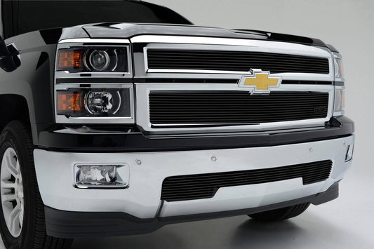 T-REX Grilles 20121B Black Aluminum Horizontal Grille Fits 2014-2015 Chevrolet Silverado 1500 LT Silverado 1500 LTZ