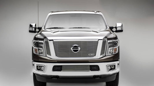 T-REX Grilles 20785 Polished Aluminum Horizontal Grille Fits 2016-2019 Nissan Titan