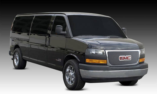 T-REX Grilles 44316 Chrome Stainless Steel Small Mesh Grille Fits 2004-2023 GMC Savana Van
