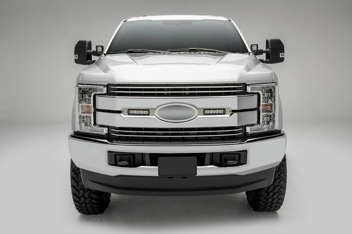 ZROADZ Z415473-KIT Brushed Stainless Steel OEM Grille LED Kit Fits 2017-2019 Ford F-250 Lariat F-250 King Ranch F-350 Lariat F-350 King Ranch F-450 Lariat F-450 King Ranch F-550 Lariat F-550 King Ranch