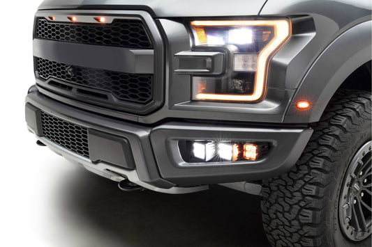 ZROADZ Z325672-KIT Black Mild Steel Front Bumper OEM Fog LED Kit Fits 2017-2020 Ford F-150 Raptor