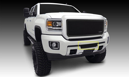 T-REX Grilles 52211 Black Mild Steel Small Mesh Bumper Grille Fits 2015-2019 GMC Sierra 2500 Sierra 3500