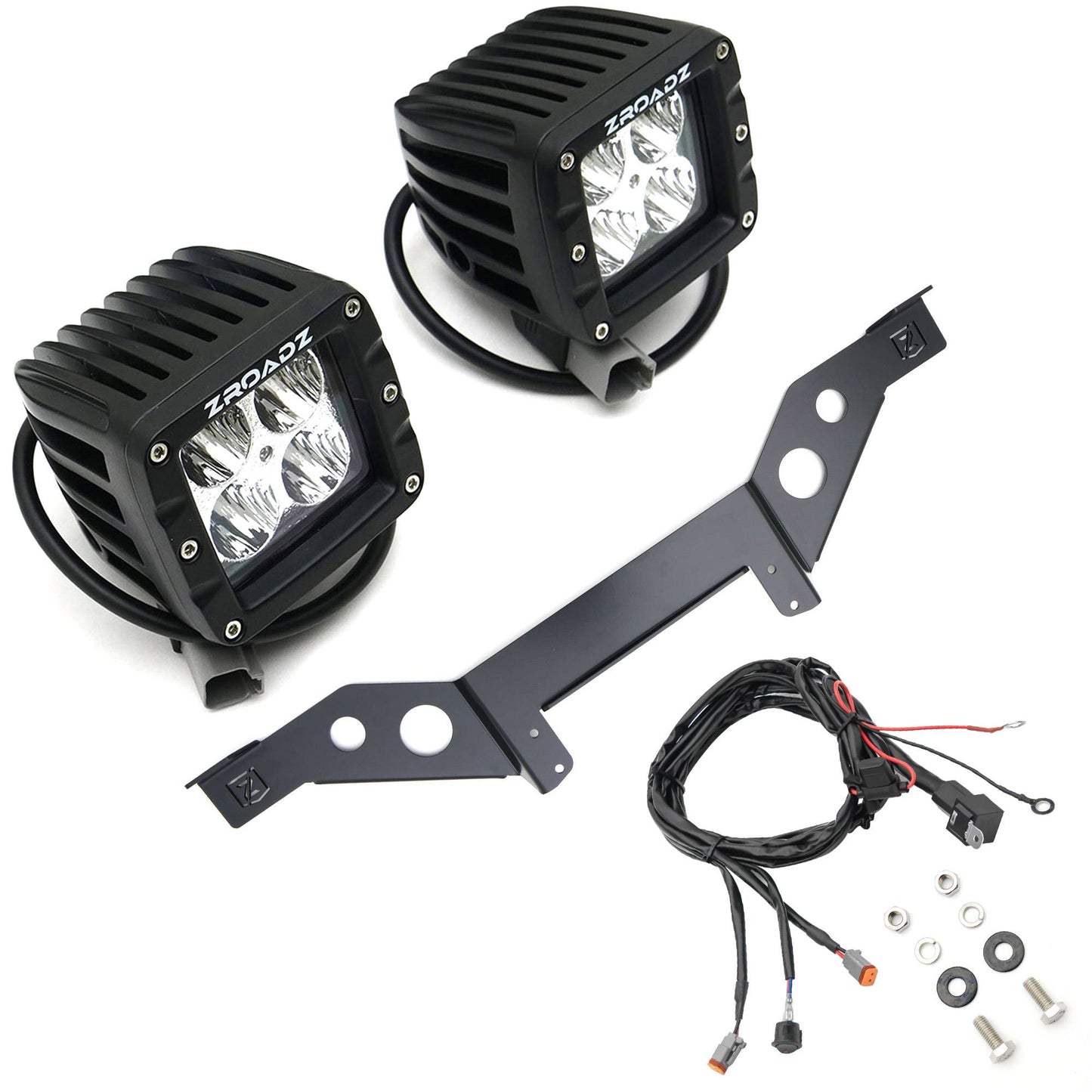 ZROADZ Z394951-KIT Black Mild Steel Rear Tire Carrier LED Kit Fits 2018-2023 Jeep Wrangler JL Wrangler JLU