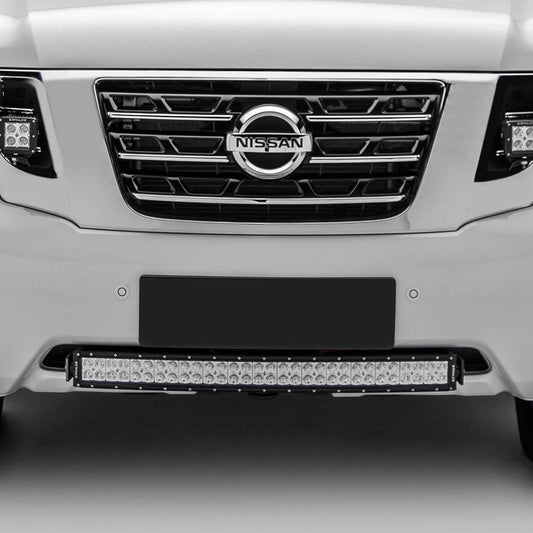 ZROADZ Z327871-KIT Black Mild Steel Front Bumper Center LED Kit Fits 2010-2017 Nissan Patrol Y62