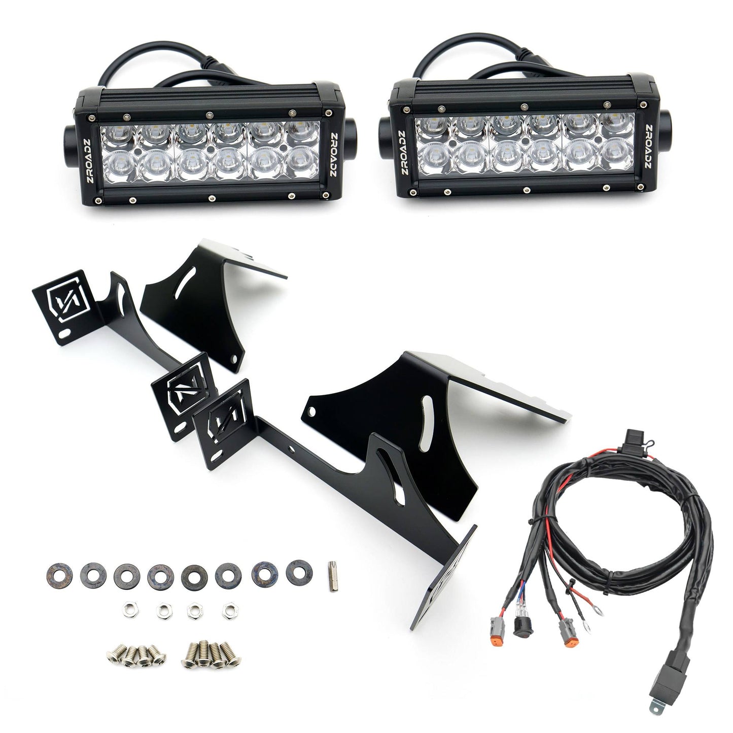 ZROADZ Z385471-KIT Black Mild Steel Rear Bumper LED Kit Fits 2017-2022 Ford F-250 F-350 F-450 F-550