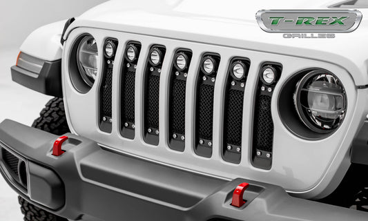 T-REX Grilles 6314931 Black Mild Steel Small Mesh Grille Fits 2020-2023 Jeep Gladiator Overland Gladiator Rubicon