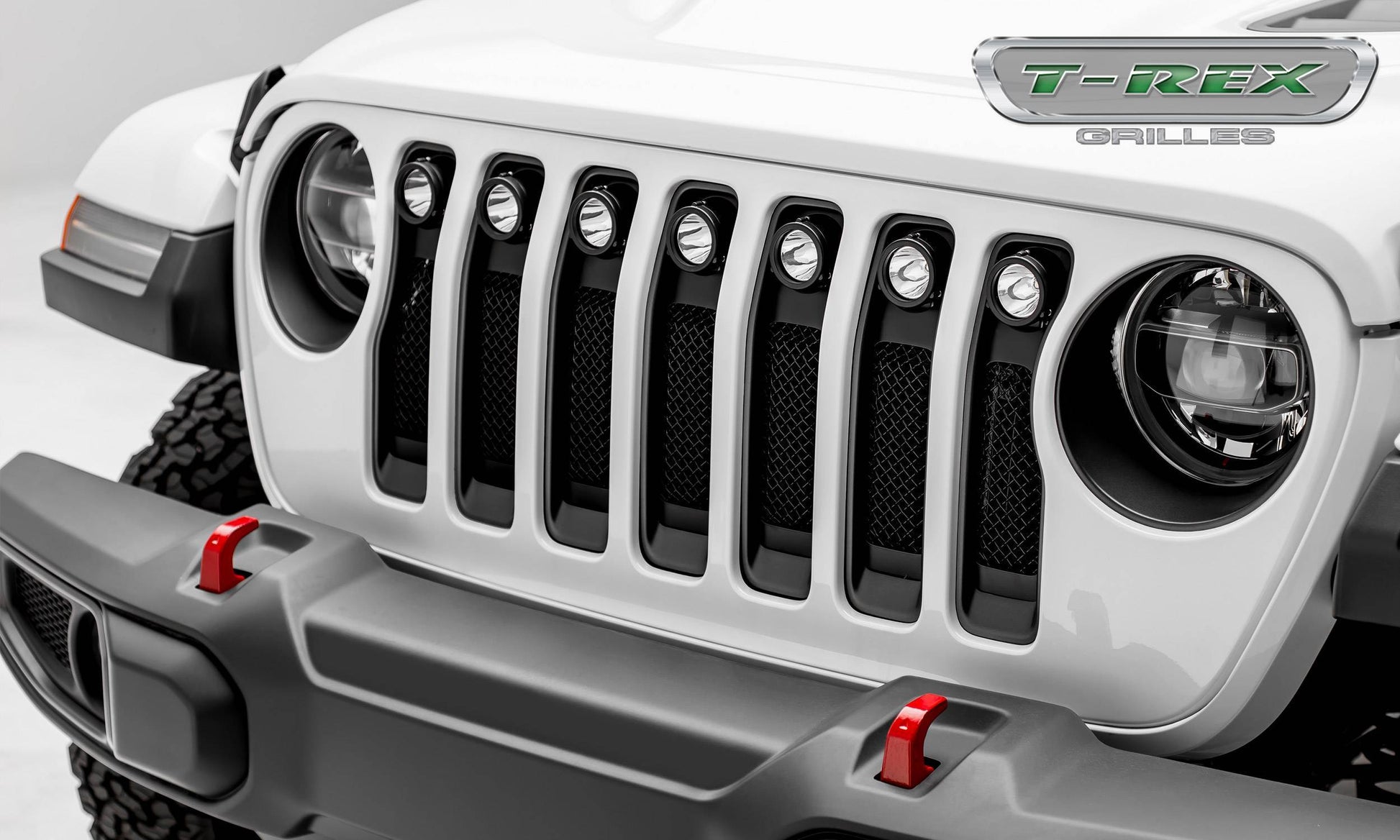 T-REX Grilles 6314941 Black Mild Steel Small Mesh Grille Fits 2020-2023 Jeep Gladiator Overland Gladiator Rubicon