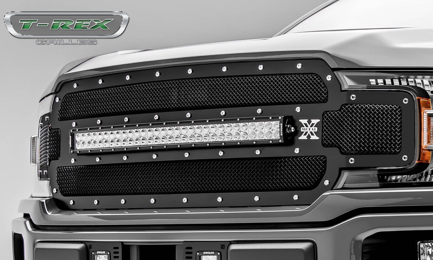 T-REX Grilles 6315711 Black Mild Steel Small Mesh Grille Fits 2018-2020 Ford F-150
