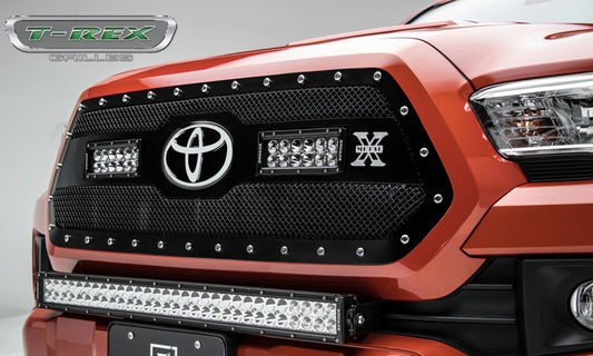 T-REX Grilles 6319511 Black Mild Steel Small Mesh Grille Fits 2018-2023 Toyota Tacoma