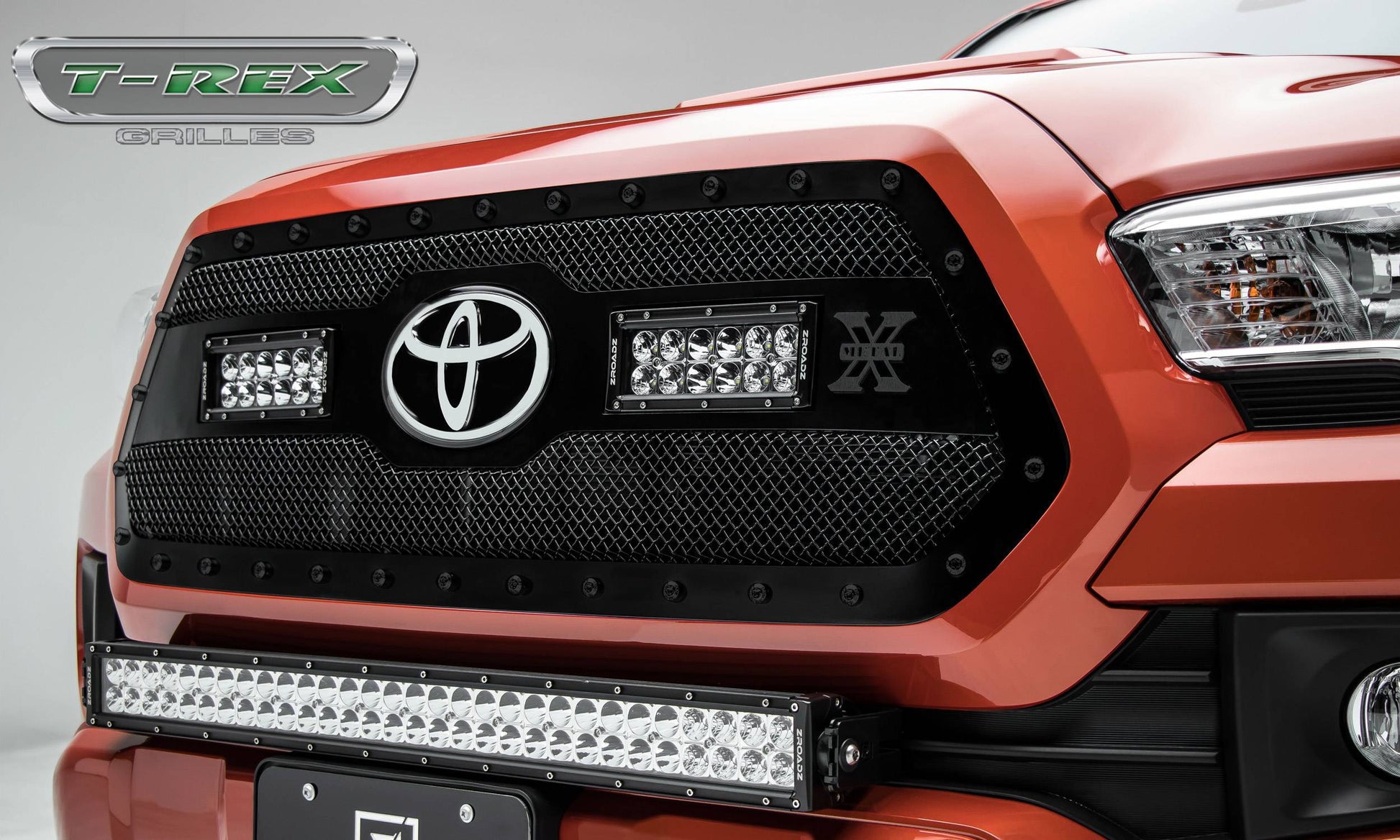 T-REX Grilles 6319511-BR Black Mild Steel Small Mesh Grille Fits 2018-2023 Toyota Tacoma
