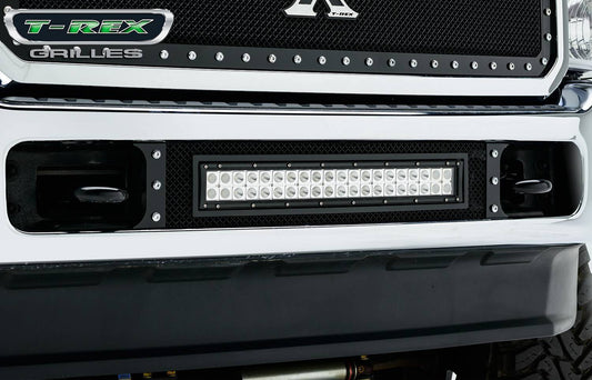 T-REX Grilles 6325461 Black Mild Steel Small Mesh Bumper Grille Fits 2011-2016 Ford F-250 F-350 F-450 F-550