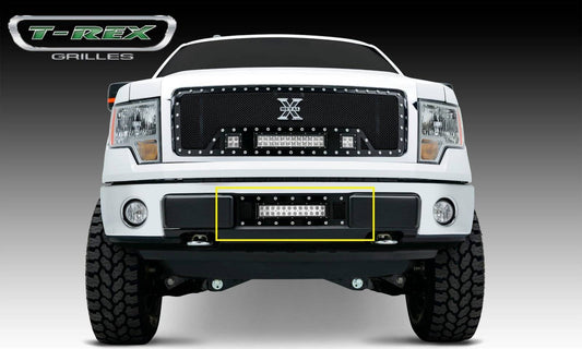 T-REX Grilles 6325681 Black Mild Steel Small Mesh Bumper Grille Fits 2013-2014 Ford F-150