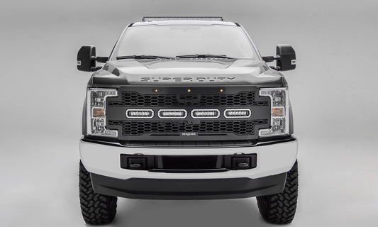 T-REX Grilles 6515631 Black Mild Steel Laser Cut Pattern Grille Fits 2017-2019 Ford F-250 F-350 F-450 F-550