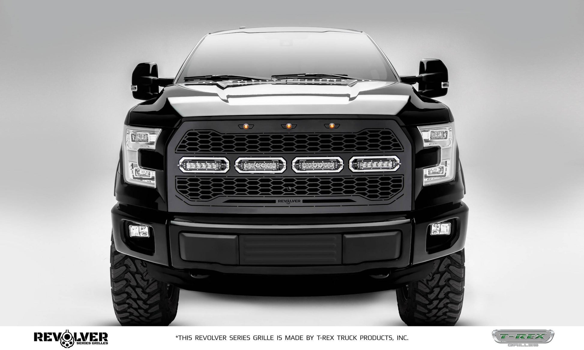 T-REX Grilles 6515741 Black Mild Steel Laser Cut Pattern Grille Fits 2015-2017 Ford F-150