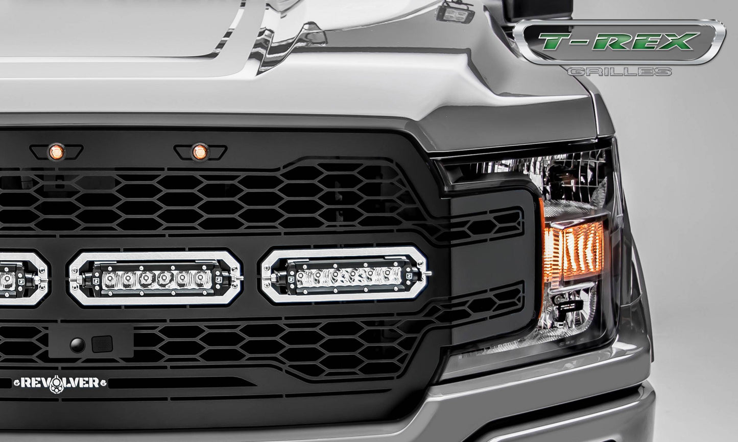 T-REX Grilles 6515791 Black Mild Steel Laser Cut Pattern Grille Fits 2018-2020 Ford F-150