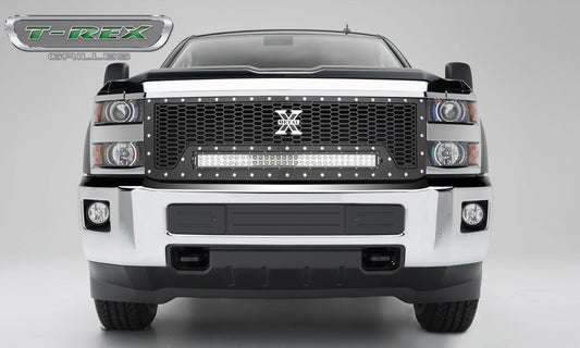 T-REX Grilles 7311241 Black Mild Steel Laser Cut Pattern Grille Fits 2015-2019 Chevrolet Silverado 2500