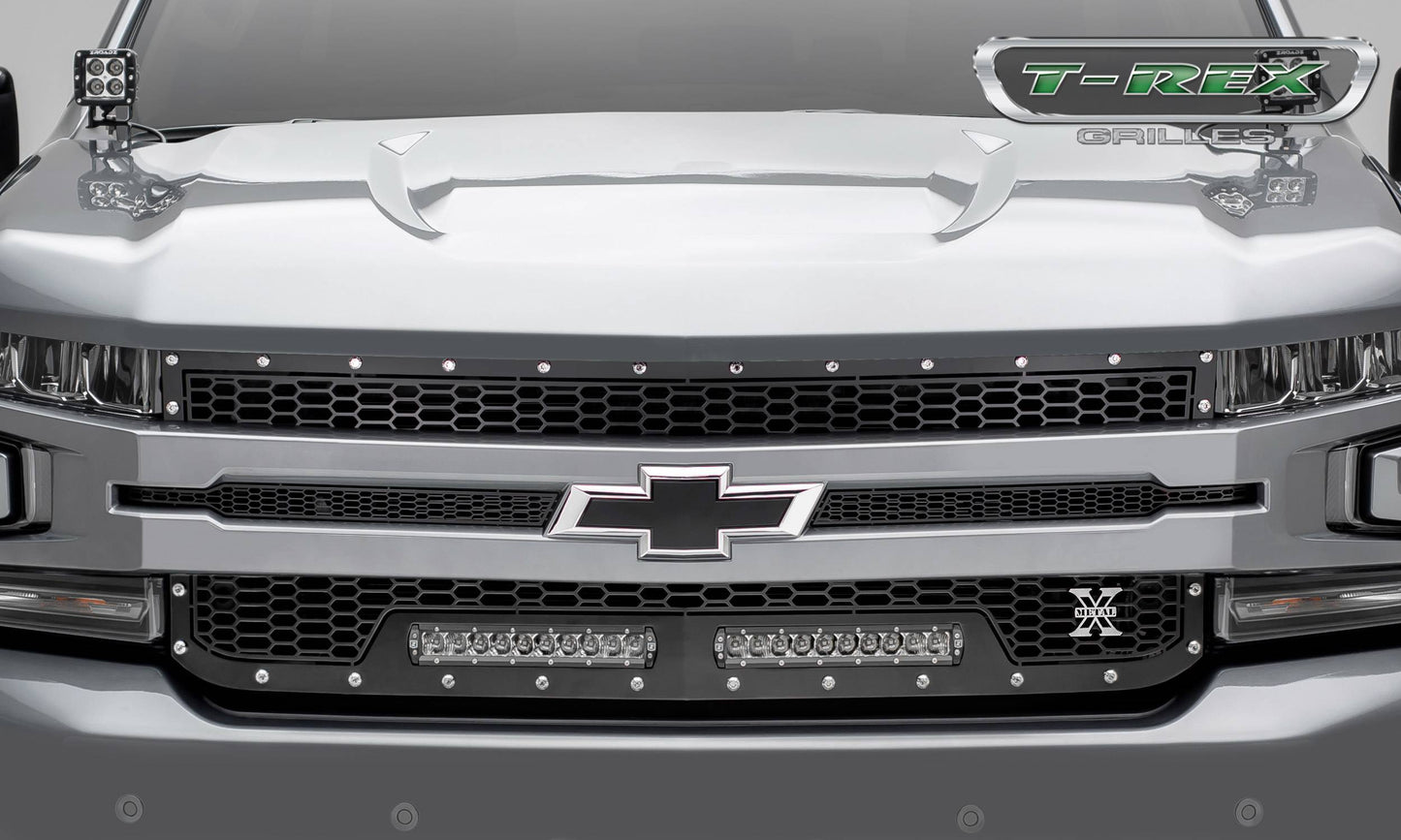 T-REX Grilles 7311261 Black Mild Steel Laser Cut Pattern Grille Fits 2019-2022 Chevrolet Silverado 1500