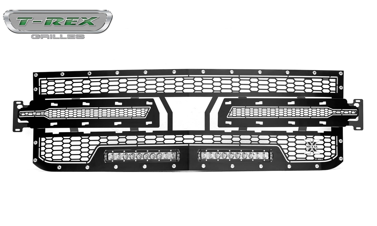 T-REX Grilles 7311261 Black Mild Steel Laser Cut Pattern Grille Fits 2019-2022 Chevrolet Silverado 1500