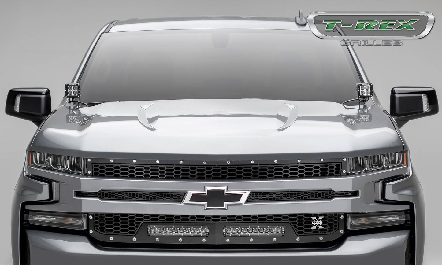 T-REX Grilles 7311261 Black Mild Steel Laser Cut Pattern Grille Fits 2019-2022 Chevrolet Silverado 1500