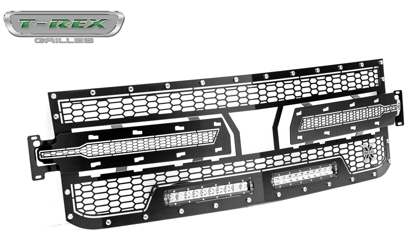 T-REX Grilles 7311261 Black Mild Steel Laser Cut Pattern Grille Fits 2019-2022 Chevrolet Silverado 1500