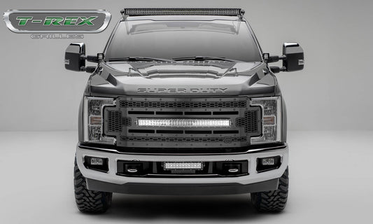 T-REX Grilles 7315471-BR Black Mild Steel Laser Cut Pattern Grille Fits 2017-2019 Ford F-250 F-350 F-450 F-550