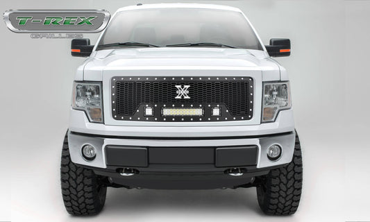 T-REX Grilles 7315681 Black Mild Steel Laser Cut Pattern Grille Fits 2009-2012 Ford F-150