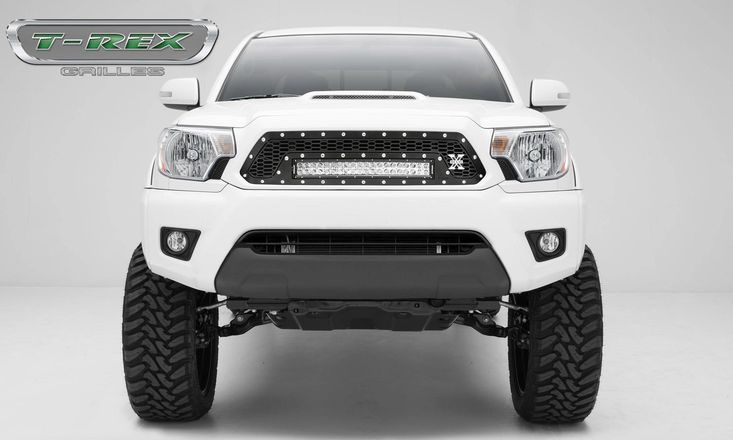 T-REX Grilles 7319381 Black Mild Steel Laser Cut Pattern Grille Fits 2012-2015 Toyota Tacoma