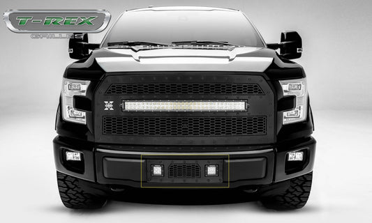 T-REX Grilles 7325731-BR Black Mild Steel Laser Cut Pattern Bumper Grille Fits 2015-2017 Ford F-150