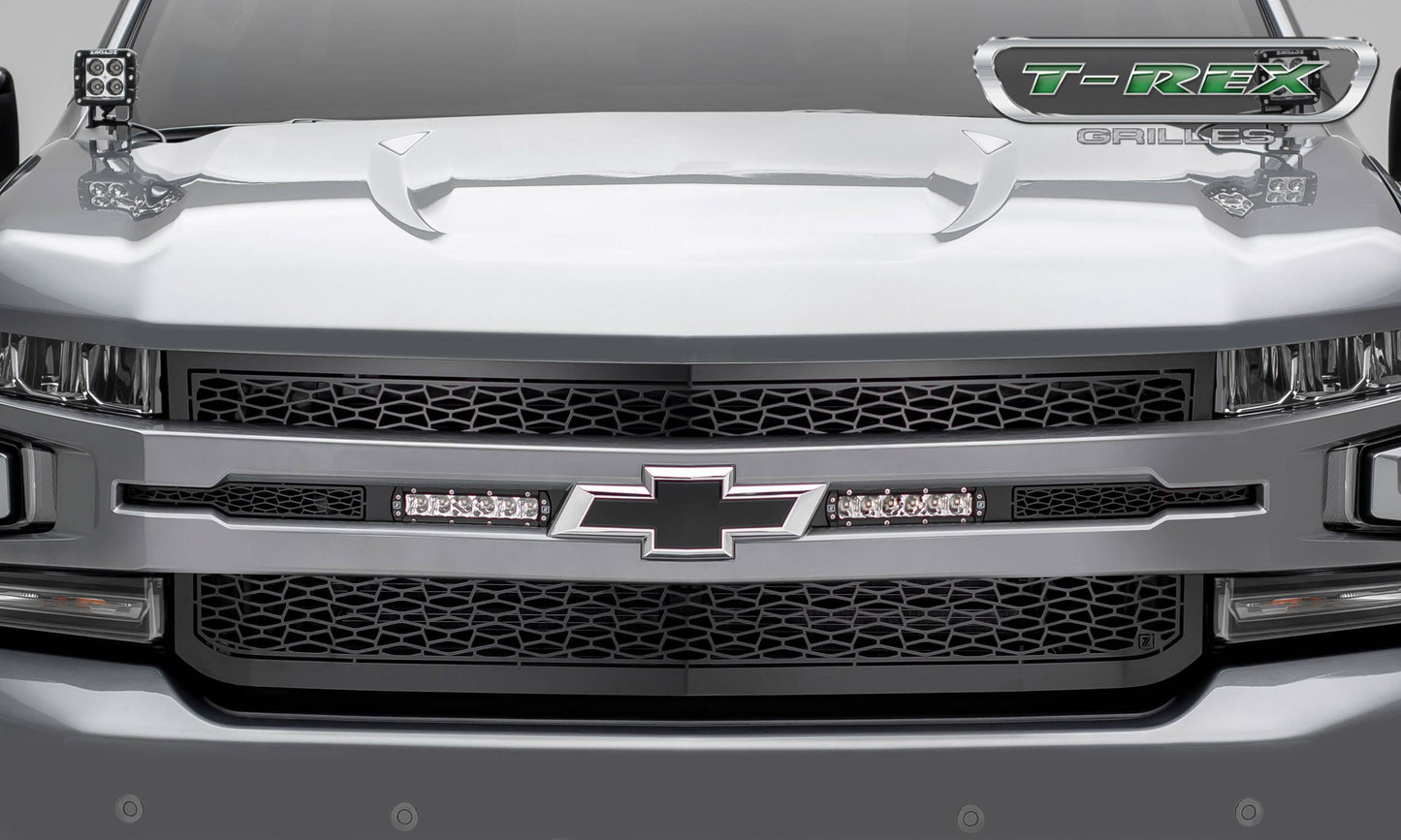 T-REX Grilles Z311261 Black Mild Steel Laser Cut Pattern Grille Fits 2019-2022 Chevrolet Silverado 1500