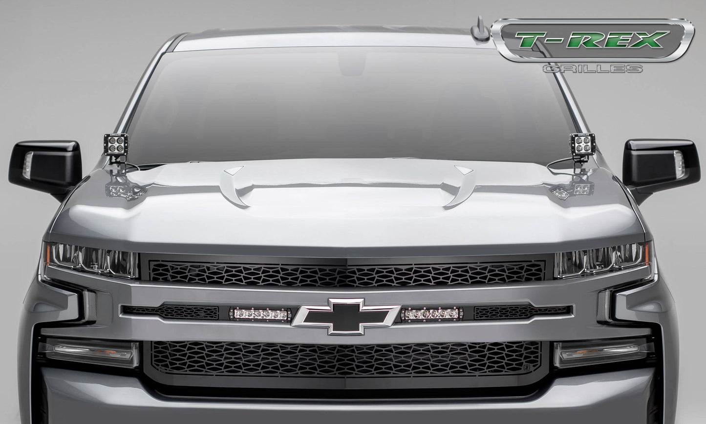 T-REX Grilles Z311261 Black Mild Steel Laser Cut Pattern Grille Fits 2019-2022 Chevrolet Silverado 1500