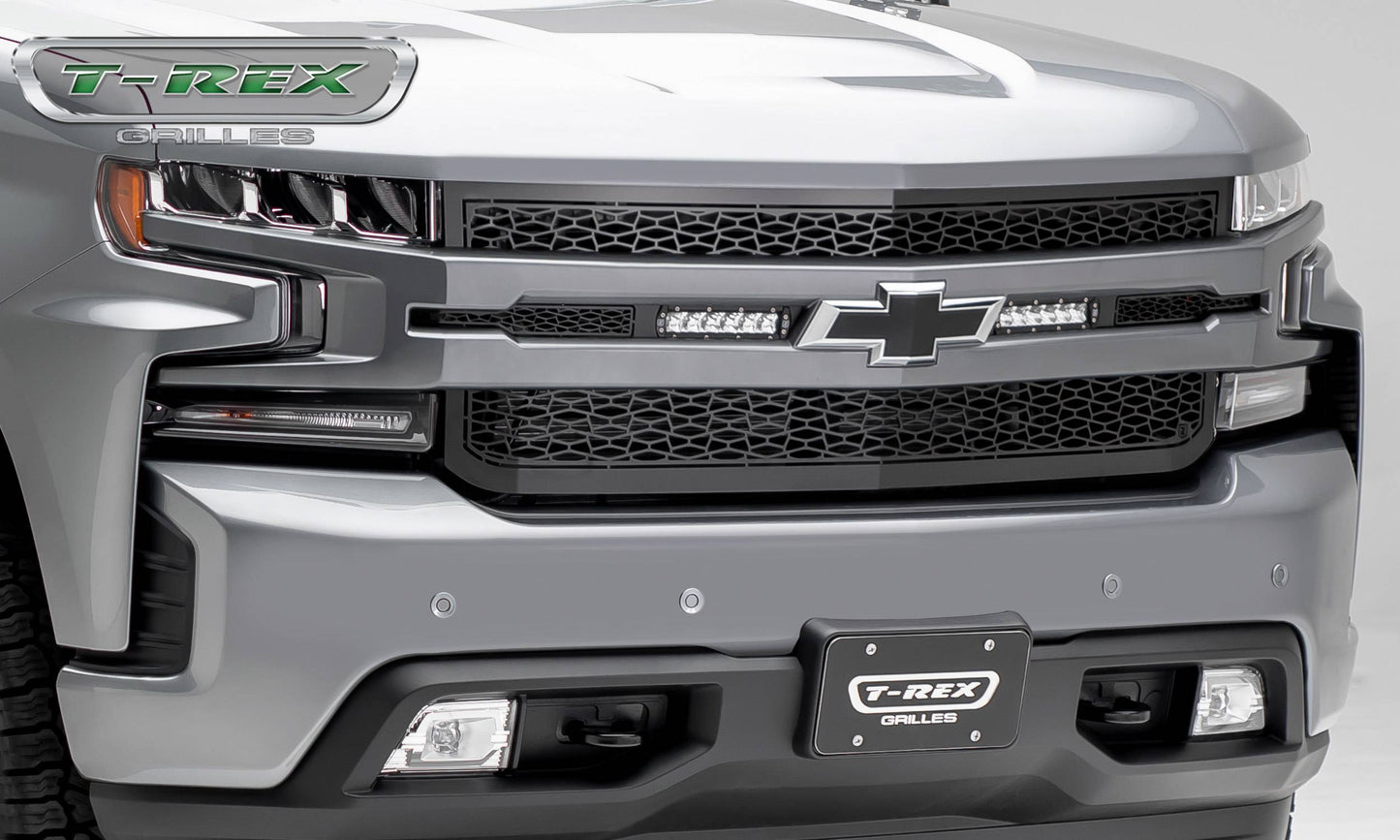 T-REX Grilles Z311261 Black Mild Steel Laser Cut Pattern Grille Fits 2019-2022 Chevrolet Silverado 1500